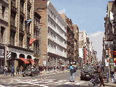 Center right picture you see shoppers on Broadway near Soho.