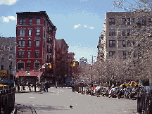 Bottom right picture you see Tompkins Square Park which is further east in the village.  Everyday you see people relaxing on the park benches here.  Across the street from the park are some great east side bars, cafes and stores.