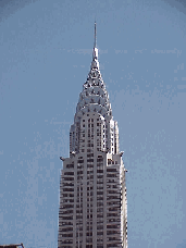 Top right picture you see one of the prettiest buildings in New York, the Chrysler Building.  The Chrysler Building is visible in the skyline along 42nd and from Bryant Park. The Chrysler Building is designed to resemble a car. 