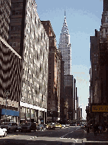 Top left picture you see the Chrysler Building on 42nd Street.  The Grand Hyatt Hotel is the dark building which looks like it's beside the Chrysler Building. Grand Central Station is located nearby. This is also only a few blocks from Bryant Park.