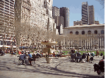 Top right picture you see another picture of Bryant Park and the skyline of the city.