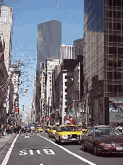 Top left picture you see Radio City Music Hall on Avenue of the America's, which is 6th Avenue.  Top right picture you see Fifth Avenue with Trump Tower in the far distance.