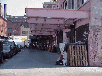 Top right photo you see a homeless person's make shift habitat in the meat packing district.