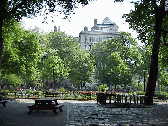 Stuyvesant Square Park was a gift to the city of New York by Peter Stuyvesant.  It was a residential quarter in the 19C.  Today the park is a square cut in two by Second Avenue.  It is surrounded by hospitals in an area known as Stuyvesant town.