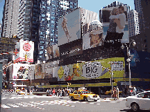 Bottom right picture you see some of the many advertisements that you will see in the Theater District.  Underwear is one of the major advertisements in this area.