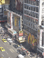 Top left picture was taken looking down on Times Square and Elton John's Aida.