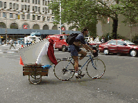 Take a bike ride and carry everything you need with you. Top right picture was taken at Union Square.