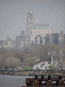 Center right picture you see Riverside Church as seen with a zoom from the 79th Street Boat Basin.  This church is visible in the skyline for many miles.