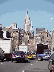 Top left picture you see The Lower East Side Tenement Museum at 90 Orchard St. and Broome Streets.  This 19th century tenement building is in an area that once was known as Little Germany. Top right picture you see the Empire State Building.