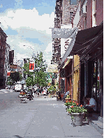 Top left picture you see the sidewalk of West Broadway in Soho.