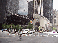 Top left photo you see the Millenium Hilton Hotel.  Next door you see Century 21 Department store (great shopping).