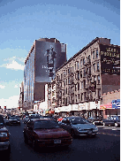 Top left picture you see Sixth Avenue at Herald Square.  To the left of the picture is Macy's Department Store.  The first Macy's was located on 6th Avenue between 13th and 14th Streets in Greenwich Village in 1858.