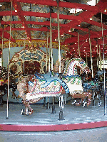 Top left picture you see inside the Carousel in Central Park.  The old Carousel horses are so beautiful and a ride is only one dollar.  You'll see adults enjoying this treat right along with their children.