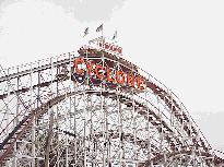 Coney Island is the southernmost part of Brooklyn and on the beach of the Atlantic Ocean.  Back in the 1830's Coney Island was a fashionable resort with elegant hotels and casinos.  Then 50 years later Coney Island became a popular amusement park.