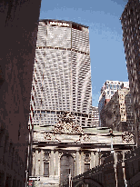 Top left photo you see Grand Central Terminal with the Met Life Building directly behind.