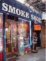 Top right you see a typical Smoke Shop in Greenwich Village.