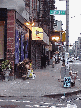 Top right photo you see Lower East Side residents taking it easy on a hot summer afternoon on Norfolk Street.