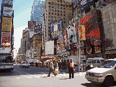 Center right picture you see Madame Tussauds on 42nd Street.  Forty Second Street has changed a lot in the last few years and we'll show you some recent changes on the next page. Bottom right picture you see the many advertisements on Broadway changing.