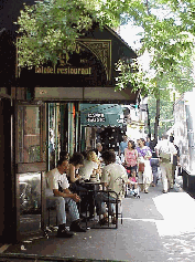 Top left picture you see a Bebe Billboard on Houston Street. Top right picture you see neighbors enjoying a cup of coffee on MacDougal Street.  The coffee houses have been around for many years and there is no end in sight.