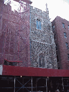 Bottom right picture you see Abyssinian Baptist Church at 132 West 138th Street. This landmark church is New York's oldest black congregation, founded in 1808. These days it's undergoing a little face lift.