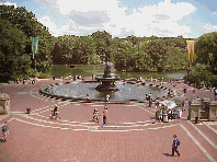 Top right picture you see Bethesda Fountain.   If you walk towards the right you would be at the Boat House.