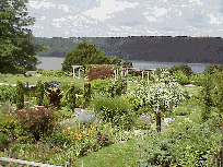 Bottom right you see an herb garden on the grounds of Wave Hill.  It was in 1903 that George W. Perkins, a partner of J. P. Morgan, purchased Wave Hill.  Later in 1960 the Perkins-Freeman family deeded Wave Hill to the City of New York.