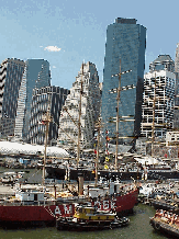 Top right photo you see the ships of the South Street Seaport Museum.