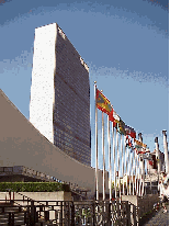 Center right picture you see the United Nations Building with the flags of many nations as seen from First Avenue.