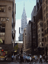 Top left photo you see the Chrysler Building as seen from Fifth Avenue near 42nd Street.