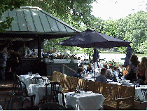 Bottom right picture you see diners at the Boat House Caf Restaurant in Central Park overlooking the lake.