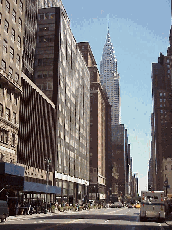 Top right picture you see one of New York's most spectacular buildings, the Chrysler Building, visible from Bryant Park.