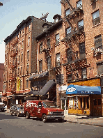 Center right picture you see the Bitter End on Bleecker Street.  This is one of the many Rock n' Roll clubs in the village.  Stop by and look at the list of musicians that have played here; it reads like Who's Who.