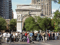 Top right photo you see Washington Square Park in Greenwich Village.