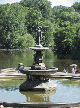 Center right photo you see a close shot of Bethesda Fountain.