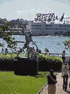 Center right picture you see part of the lawn at the United Nations.  Across the East River you see the Pepsi Cola sign.