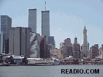 Center right picture is the skyline of New York City as seen from Brooklyn Heights before the terrorist attack.