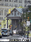 St. Paul's was built in 1766 and the World Trade Center Towers once stood behind it.  Today the tiny church that George Washington attended still stands.