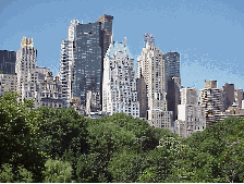 Center right picture you see the skyline of the city as seen from Central Park.