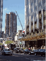 Bottom right picture you see the side view of Trump International Hotel and Tower.  In the distance you see the cranes and construction on One Central Park, the new home of AOL Time Warner.