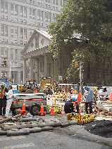 There were miracles on September 11th.  We've all heard stories that touch our hearts.  Top right you see St. Paul's Chapel. This beautiful old church was where George Washington worshipped when New York City was the capitol.