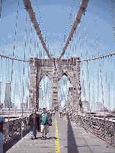 Top right picture you see the Brooklyn Bridge.  Taking a walk across the Brooklyn Bridge is not only great exercise but the skyline views of the city are panoramic.