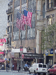 Top right you see the famous Parker Meridien Hotel at 118 West 57th Street.  This grand hotel is located near the Russian Tea Room, Carnegie Hall, as well as the shopping on Fifth Avenue.  Also you'll find many of the famous art galleries on 57th Street.