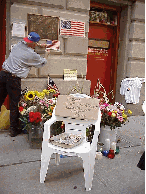 Top right you see a memorial at a Fire Station in NYC.  In a world with few heros it's very sad to lose firefighters. The bravest men in the world will risk their lives to save anyone, anytime.  They even go into burning buildings to save pets.