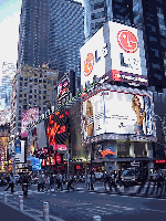 Top right photo you see some of the great signs on Broadway.  They blink, flash, turn and entertain us all.