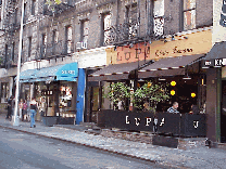 Dining out is fun in the village too.  Center right you see Lupa, which is TV celebrity chef Mario Batali's restaurant on Thompson Street.