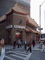 Center right picture you see a Chinese Bank in Chinatown.  Some of the buildings are traditional Chinese architecture that add to the enchantment. Be sure and stop by one of the many food stores to take home great fresh fish, vegetables and fruits.