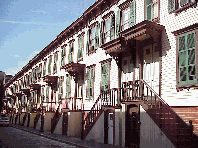 Top right you see Sylvan Terrace.  These two story row houses were built in the 1880's.