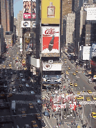 Top right  picture you see Times Square and the Coke sign.  Below the Coke sign you see the TDF ticket stand.