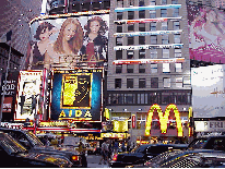 Center right picture was taken at sundown on Broadway as the neon lights begin to glow.