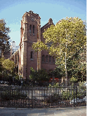 Bottom right picture you see St. George's Church at Stuyvesant Square Park.  This Romanesque Revival style church was built in 1856 and was known as Morgan's Church when the elder J. P. Morgan was a parishioner here.